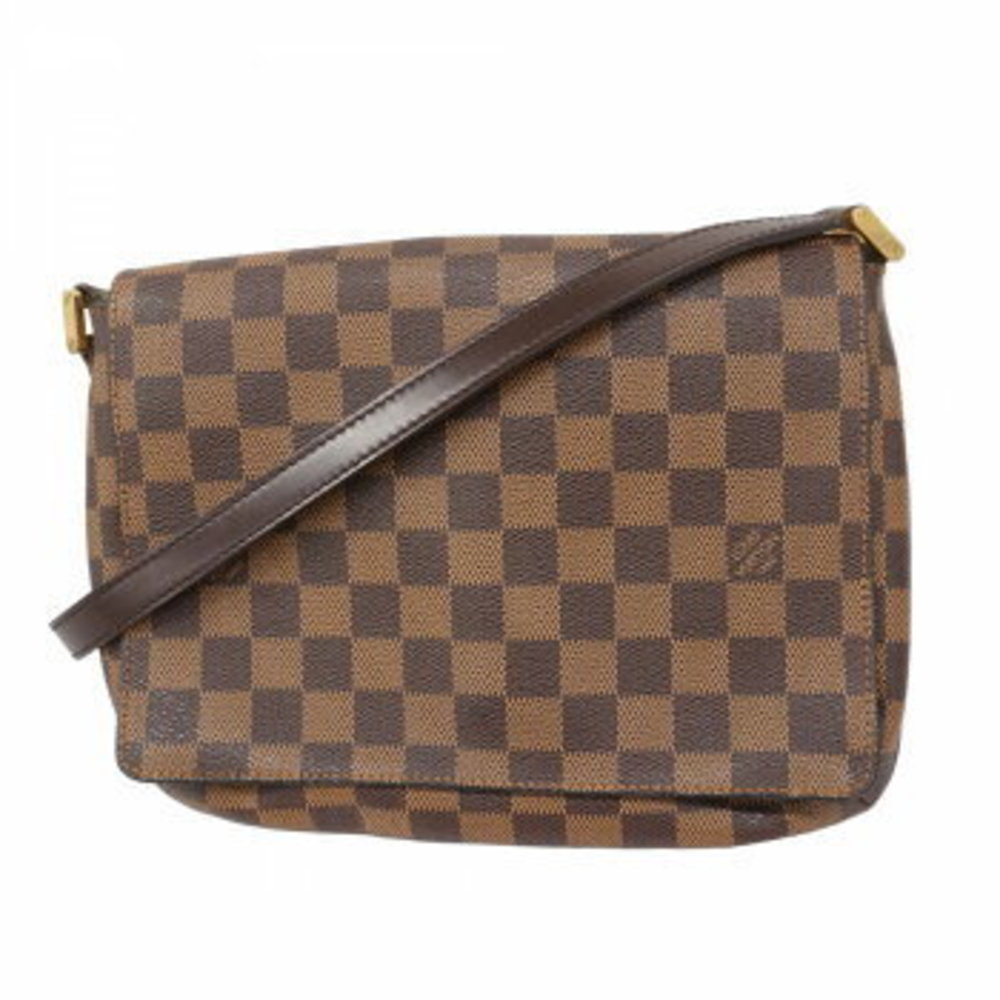 Louis Vuitton Shoulder Bag Damier Musette Tango Long Slap Ebene Brown s